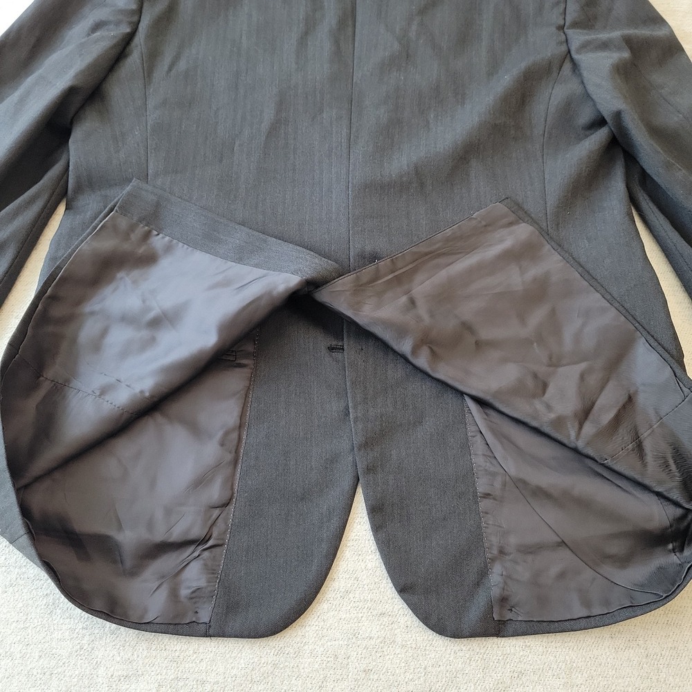 Brooks Brothers Jacket Mens 42R Saxxon Wool Madison Gray Herringbone Made in USA - Picture 13 of 13